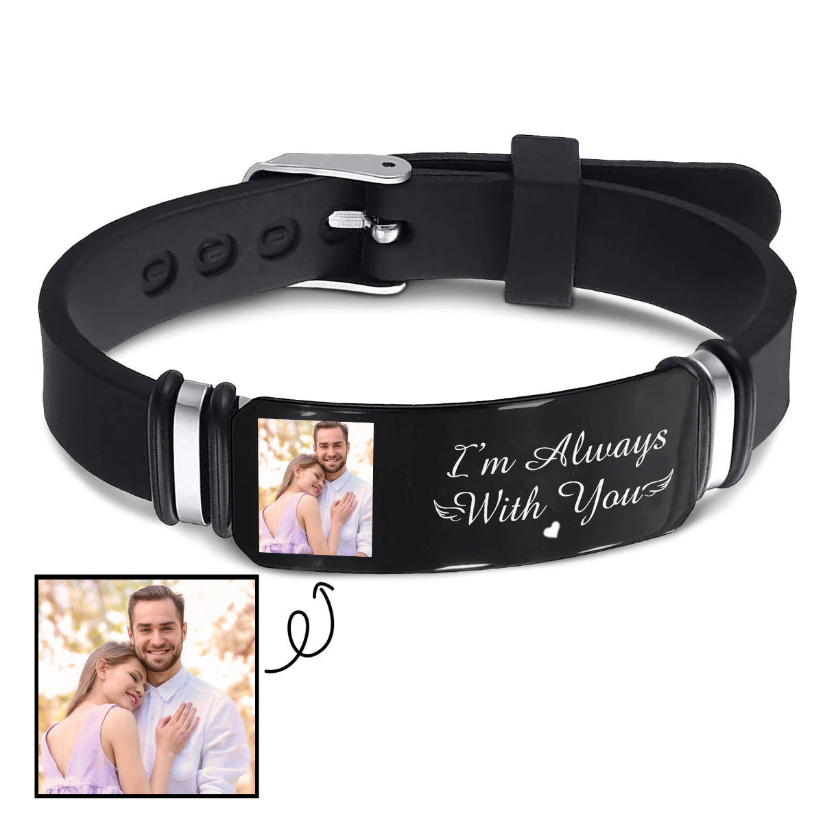 Custom Memorial Silicone Bracelet