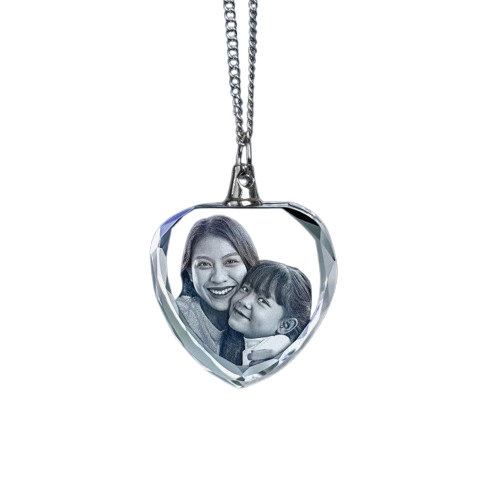 3D Memorial Photo Crystal Necklace