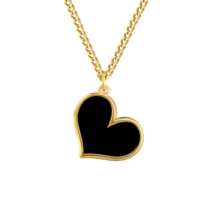 Personalized Heat-Activated Memorial Heart Necklace