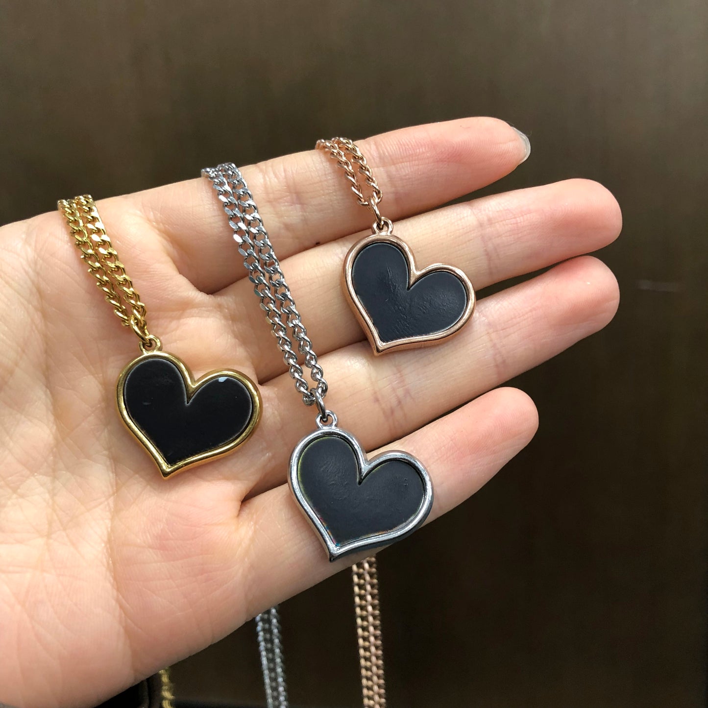 Personalized Heat-Activated Memorial Heart Necklace