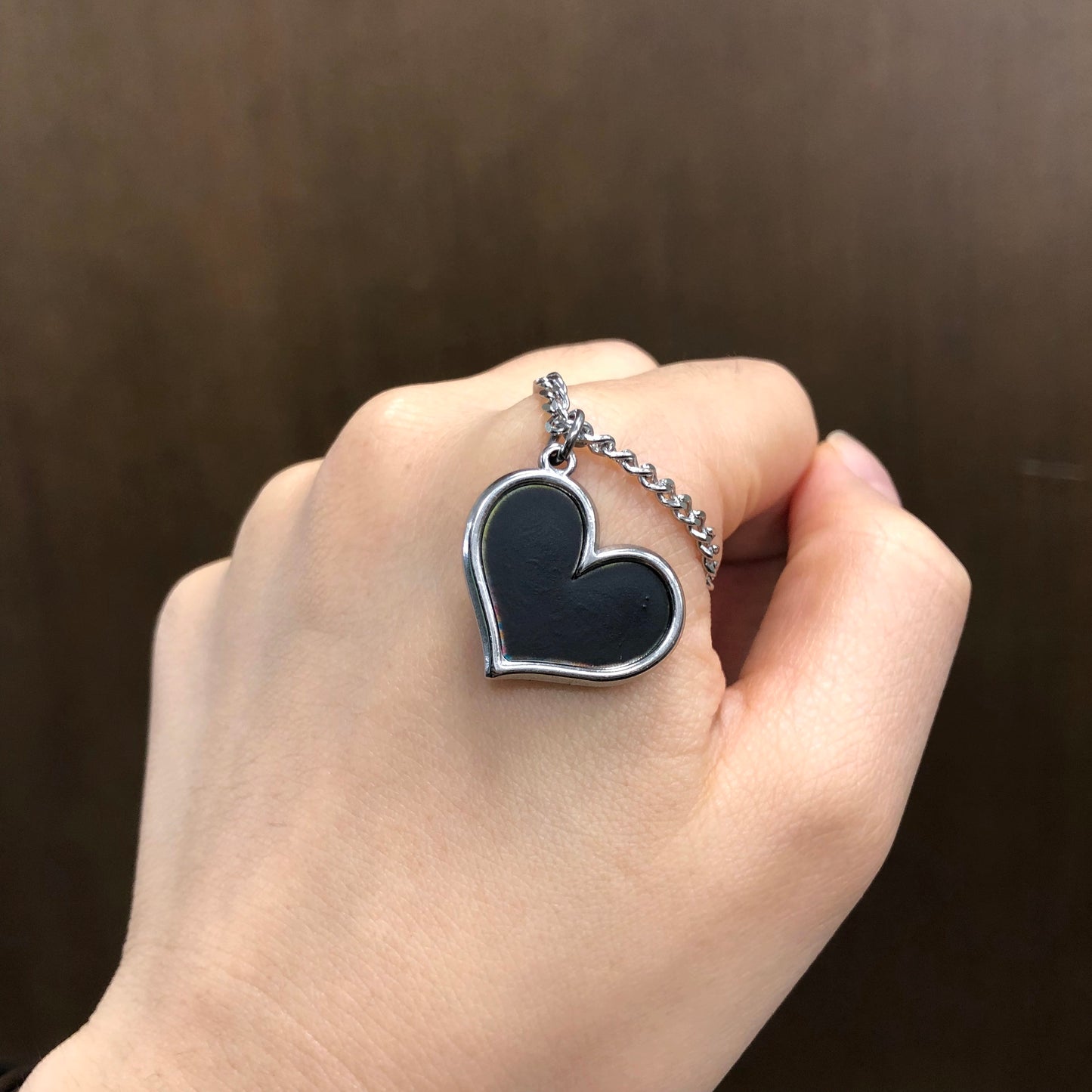 Personalized Heat-Activated Memorial Heart Necklace